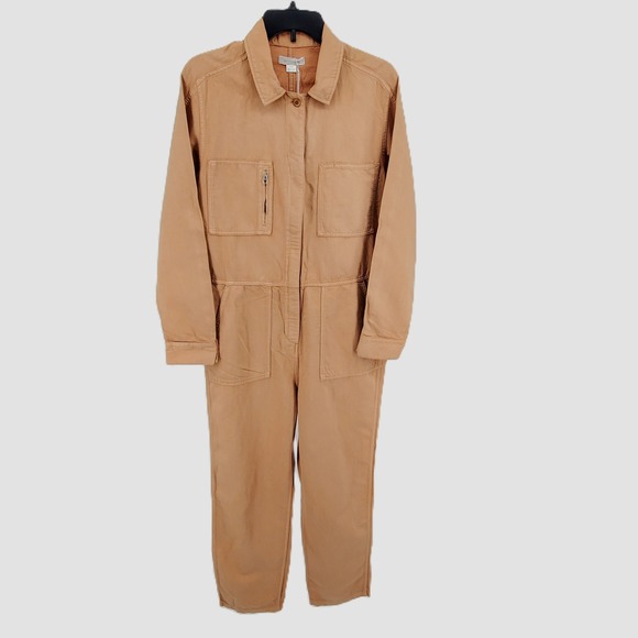 Outerknown Pants - Outerknown SEA Suit Jumpsuit Womens Medium Sand Tan Organic Cotton Linen New